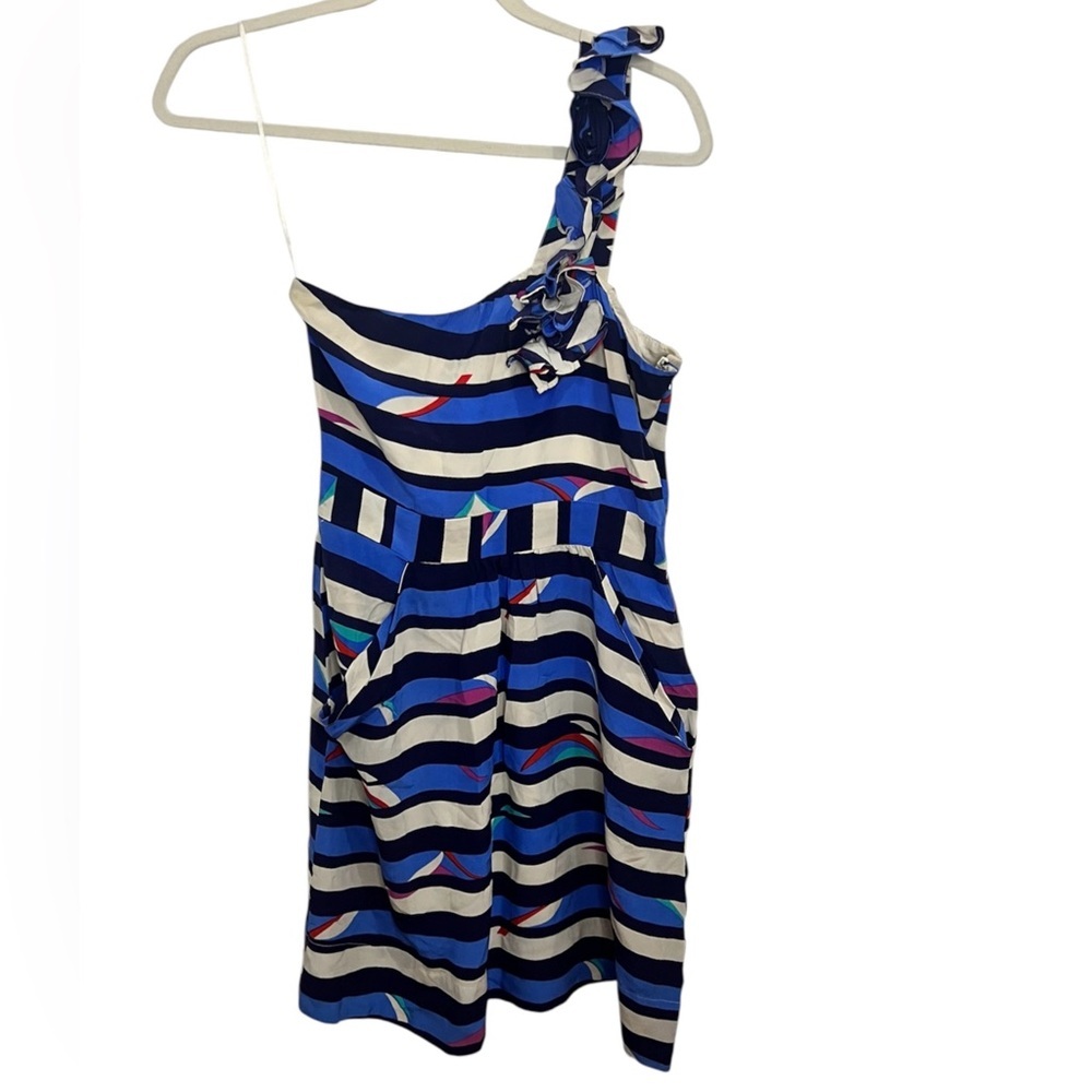 Yumi Kim 100% Silk Striped Mini Dress - Small